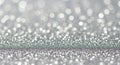 Sparkling Silver Glitter Bokeh Background with Soft Focus sparkle Royalty Free Stock Photo