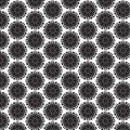 Close up abstract black and white hexagonal pattern Royalty Free Stock Photo