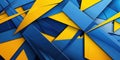Abstract Geometric Pattern with Yellow and Blue Shapes
