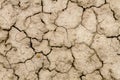 Pattern of cracks in dried mud Royalty Free Stock Photo