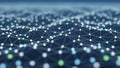 Abstract network of connected dots and lines on dark blue background bright connection Royalty Free Stock Photo