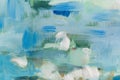 Close up of Abstract Oil Painting Depicing a Blue Sky Royalty Free Stock Photo