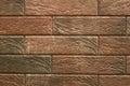 Close up abstract pattern of sandstone brick wall background in vintage tone style and vertical frame Royalty Free Stock Photo