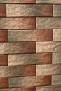 Close up abstract pattern of sandstone brick wall background in vintage tone style and vertical frame Royalty Free Stock Photo