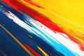 The close up abstract primary colour mixing each other and white colour. AIG51.