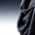 Elegant Dark Pinstripe Fabric Detail Royalty Free Stock Photo