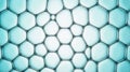 Abstract Hexagonal Bubble Pattern - Cyan and White Royalty Free Stock Photo