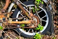 Abstract Old Motorcycle Rear Tire