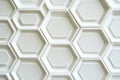 Geometric white hexagonal pattern texture background Royalty Free Stock Photo