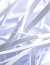 Abstract texture of shredded white paper strips Royalty Free Stock Photo