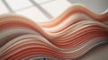 Close-up abstract view of a stack of papers with colorful edges creating a flowing wave pattern Royalty Free Stock Photo