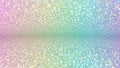 Soft pastel rainbow glitter bokeh background with shimmering light effects Royalty Free Stock Photo