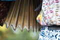 Close up of accordion and accordionist playing at Klezmer concert of Jewish music in Regent`s Park in London Royalty Free Stock Photo