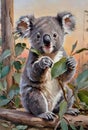 a close-up of an adult koala marsupial