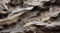 Close-up Aerial View Of Intricate Textured Rock Ledge