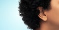 close up of african american woman& x27;s ear Royalty Free Stock Photo