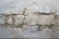 Close up An aged concrete wall with a prominent, ascending crack Royalty Free Stock Photo