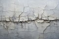 Close up An aged concrete wall with a prominent, ascending crack Royalty Free Stock Photo