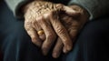 Close-up of aged hands (2 Royalty Free Stock Photo