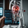 A close-up of an AI-powered medical device in use