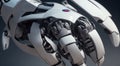 close-up of ai robots hand, ai robot hand on dark background, AI robot hand