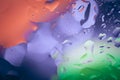Close up of air bubble with colorful background Royalty Free Stock Photo