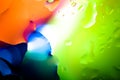 Close up of air bubble with colorful background Royalty Free Stock Photo
