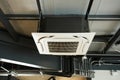 Air conditioning central system installed on the ceiling Royalty Free Stock Photo