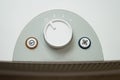 Close up of White air ionizer in a house. Air filter. Concept of caring for fresh air in the apartment, in the office Royalty Free Stock Photo