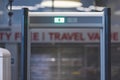 Close-up of airport security gates. Metal detector scan Royalty Free Stock Photo