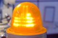 Close up of alarm lamp signal warning flashing light for industrial machinery Royalty Free Stock Photo