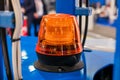 Close up of alarm lamp signal warning flashing lights for industrial machinery Royalty Free Stock Photo