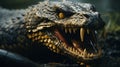 A Close Up Of An Alligator With Its Mouth Open