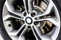 Close up alloy wheels