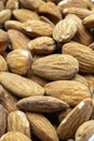 Close-up Almond. food background. Vertical view