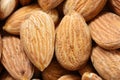 Close-up almond seed background