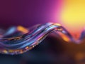 A close-up of alphabet letters transitioning into dynamic, flowing sound waves.
