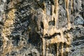 Close-up amazing rock cliff texture for background. Royalty Free Stock Photo