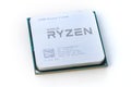 Close-up of AMD Ryzen 7 1700 CPU Royalty Free Stock Photo