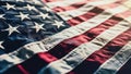 Close-Up of the American Flag Stars and Stripes, Copy-Space Royalty Free Stock Photo