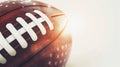 Close-up American Football Ball in Sunlight