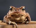 Close-Up American Toad Portrait in a Professional Studio Setting Royalty Free Stock Photo