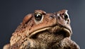 Close-Up American Toad Portrait in a Professional Studio Setting Royalty Free Stock Photo