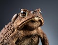 Close-Up American Toad Portrait in a Professional Studio Setting Royalty Free Stock Photo