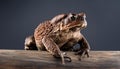 Close-Up American Toad Portrait in a Professional Studio Setting Royalty Free Stock Photo