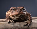 Close-Up American Toad Portrait in a Professional Studio Setting Royalty Free Stock Photo