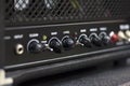 Close up of amplifier head controller Royalty Free Stock Photo