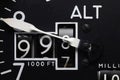 Analogue aviation altimeter Royalty Free Stock Photo