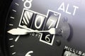 Analogue aviation altimeter Royalty Free Stock Photo