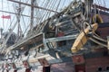 Close Up of the Anchor of an Ancient Pirate Galeon